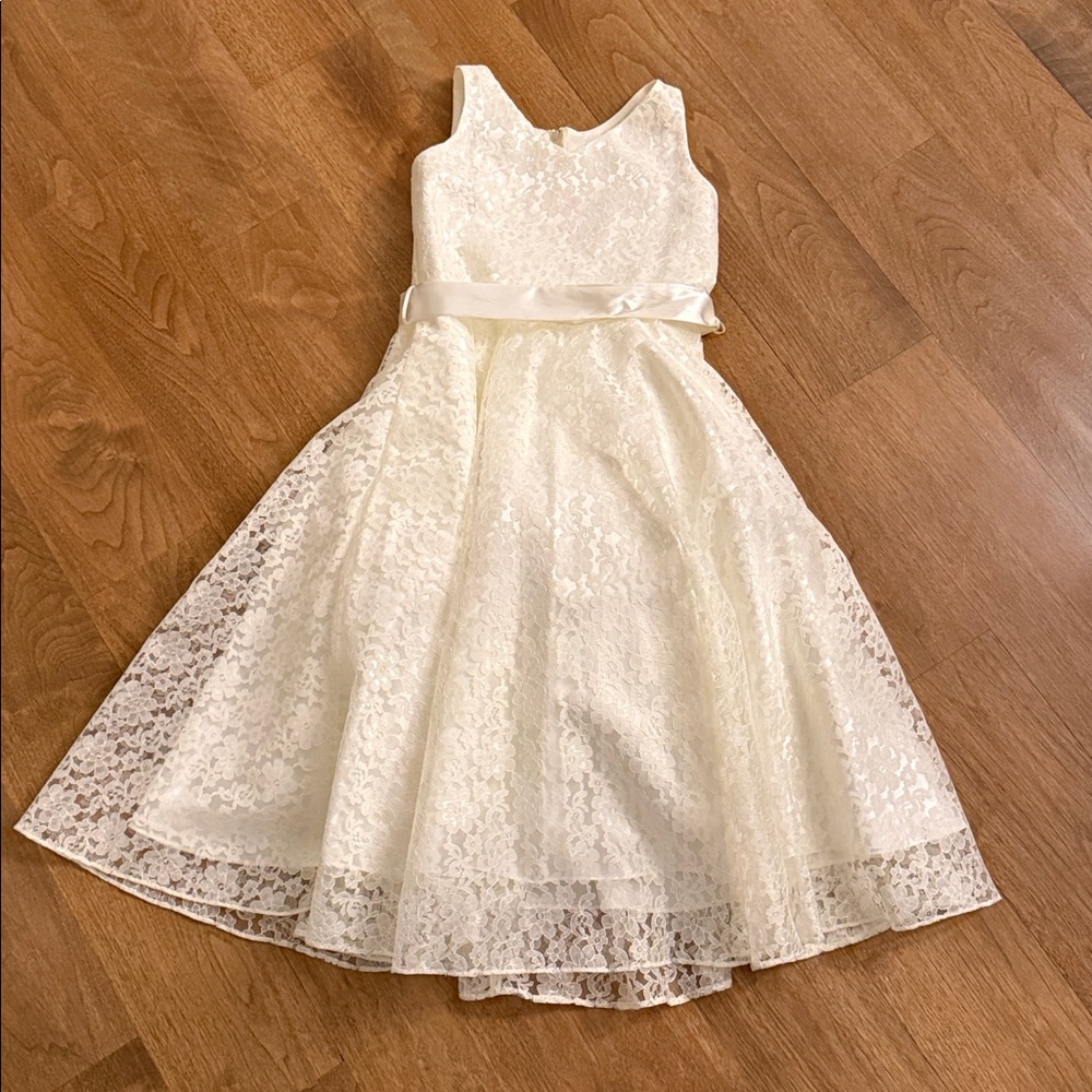 Charming Ivory Lace Kids Dress